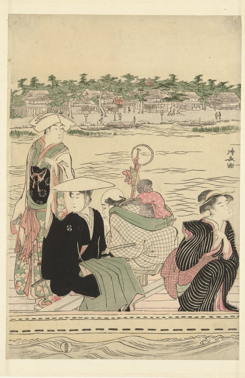 Traghetto sul fiume Sumida da Torii Kiyonaga