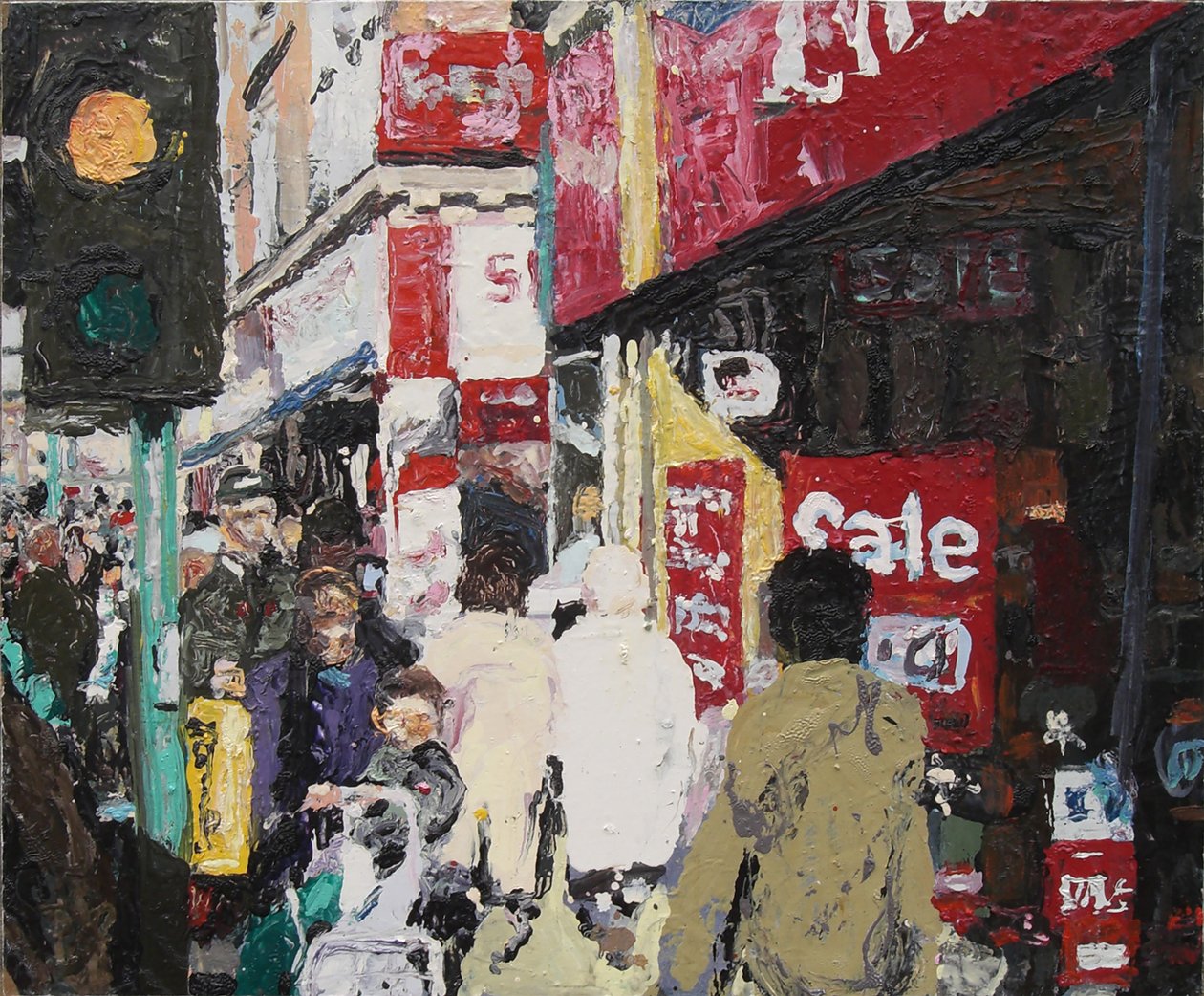 Vendita, 2003 (olio su tavola) da Trevor Burgess