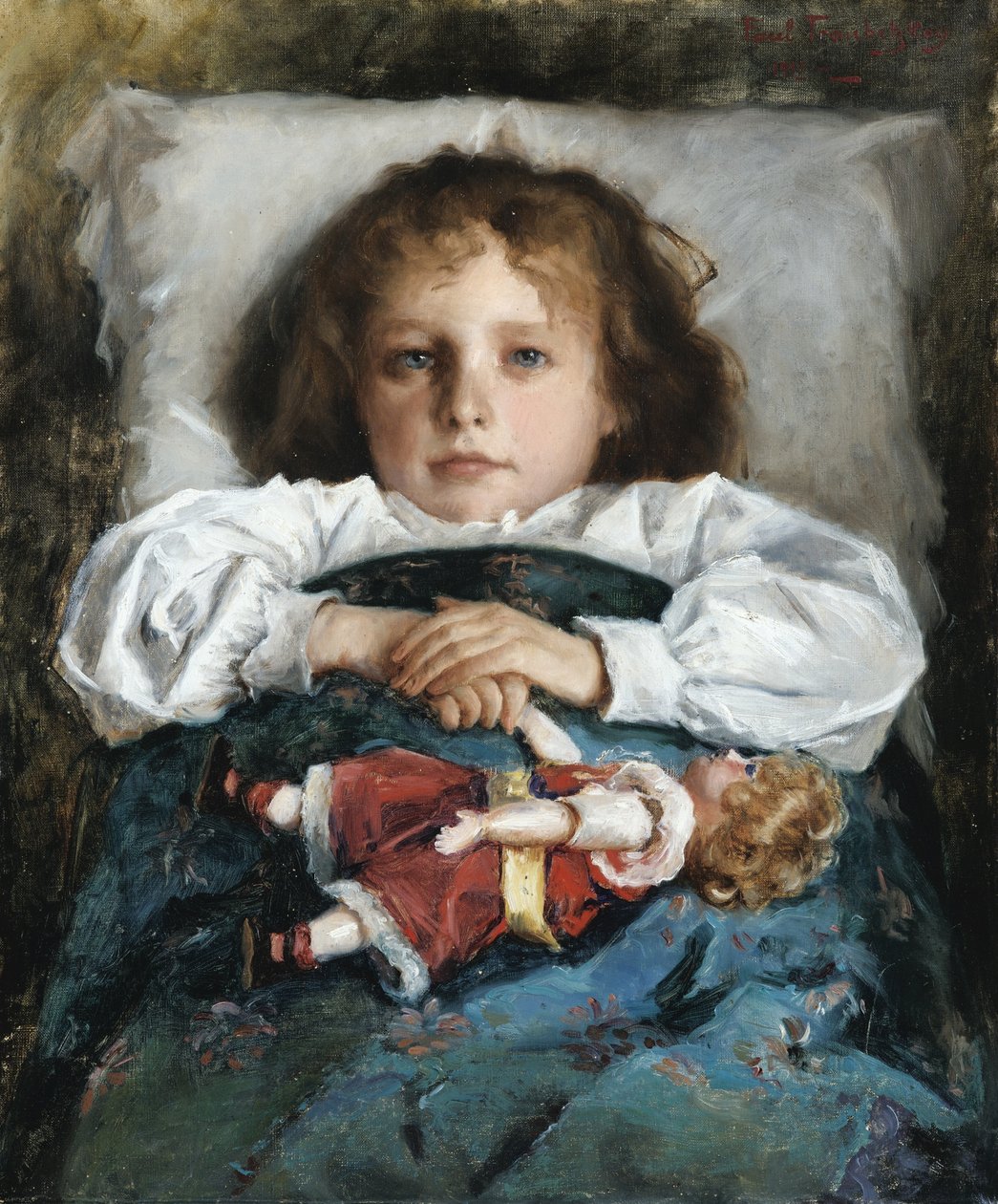 Bambino con una bambola, 1912 da Trubetskoy