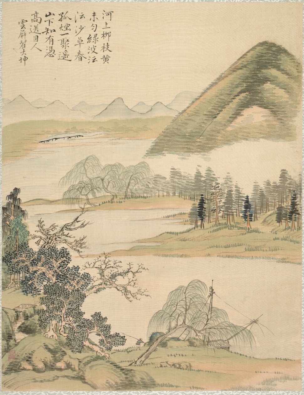 Rami di salice in primavera, 1847 da Tsubaki Chinzan