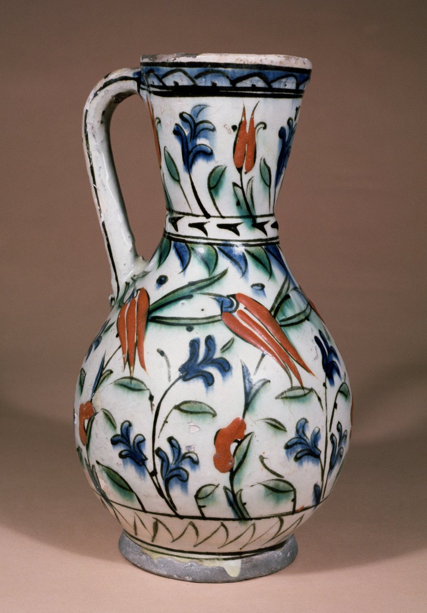 Brocca con decorazione rossa, Iznik da Turkish School