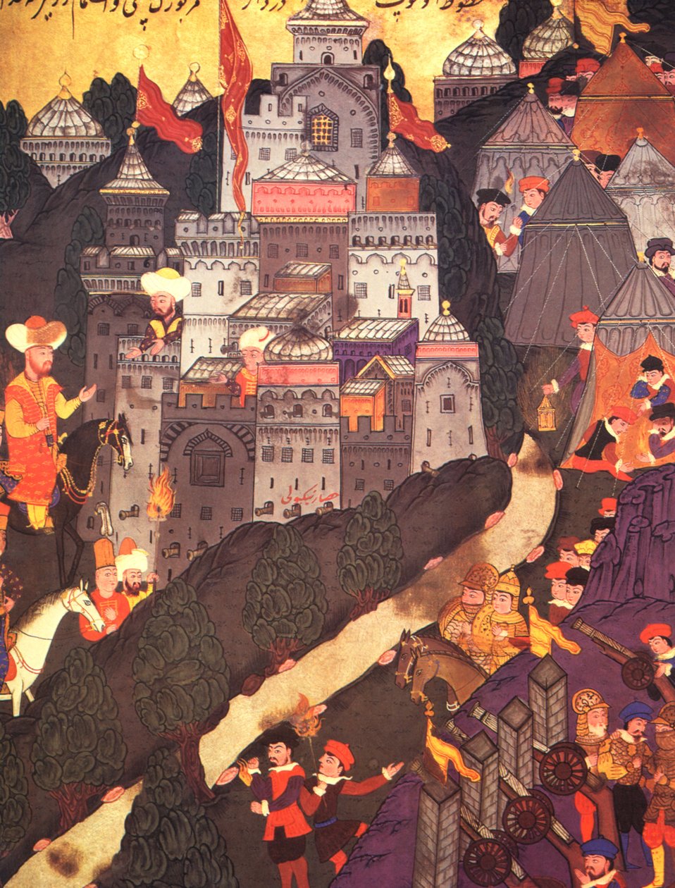 La vittoria di Bayezid I da Turkish School