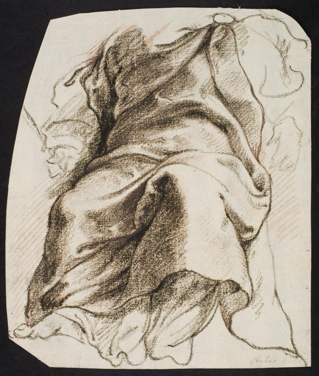 Studio di drappeggio per la figura di Dio Padre da Ubekendt