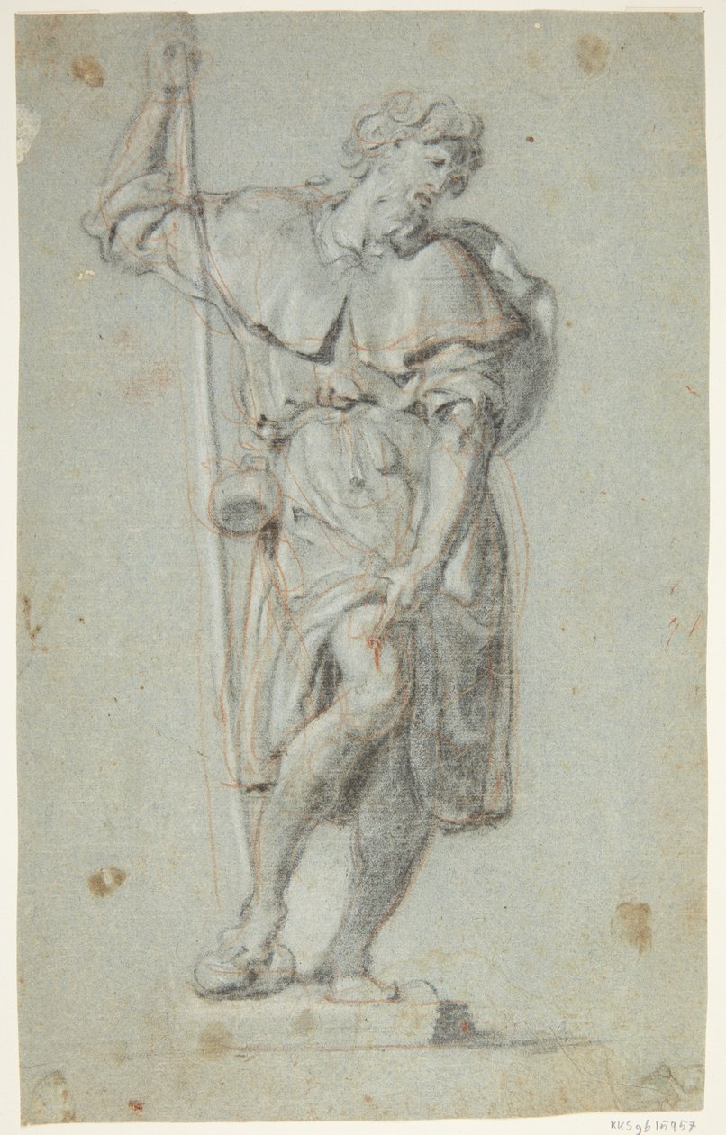 Disegno di una statua di soldato da Ubekendt