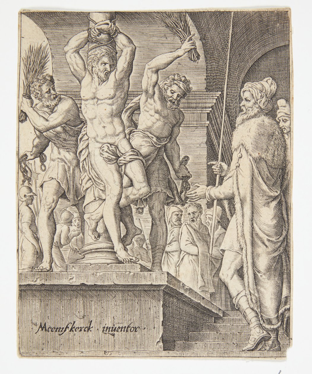 La flagellazione da Ubekendt efter Dirck Volckertsz. Coornhert efter Maarten van Heemskerck