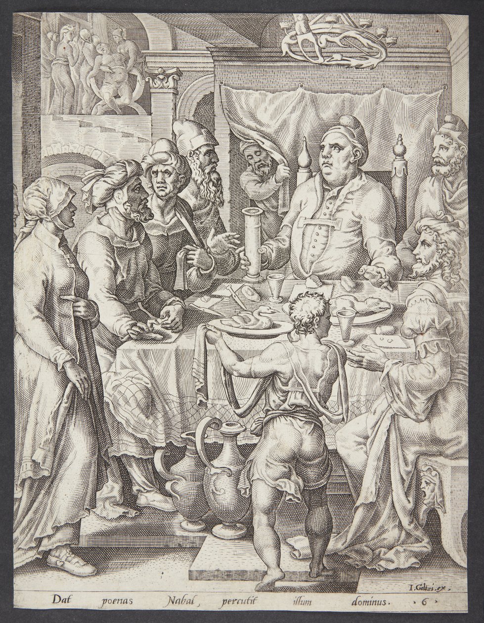 Il banchetto di Nabal da Ubekendt efter Maarten van Heemskerck