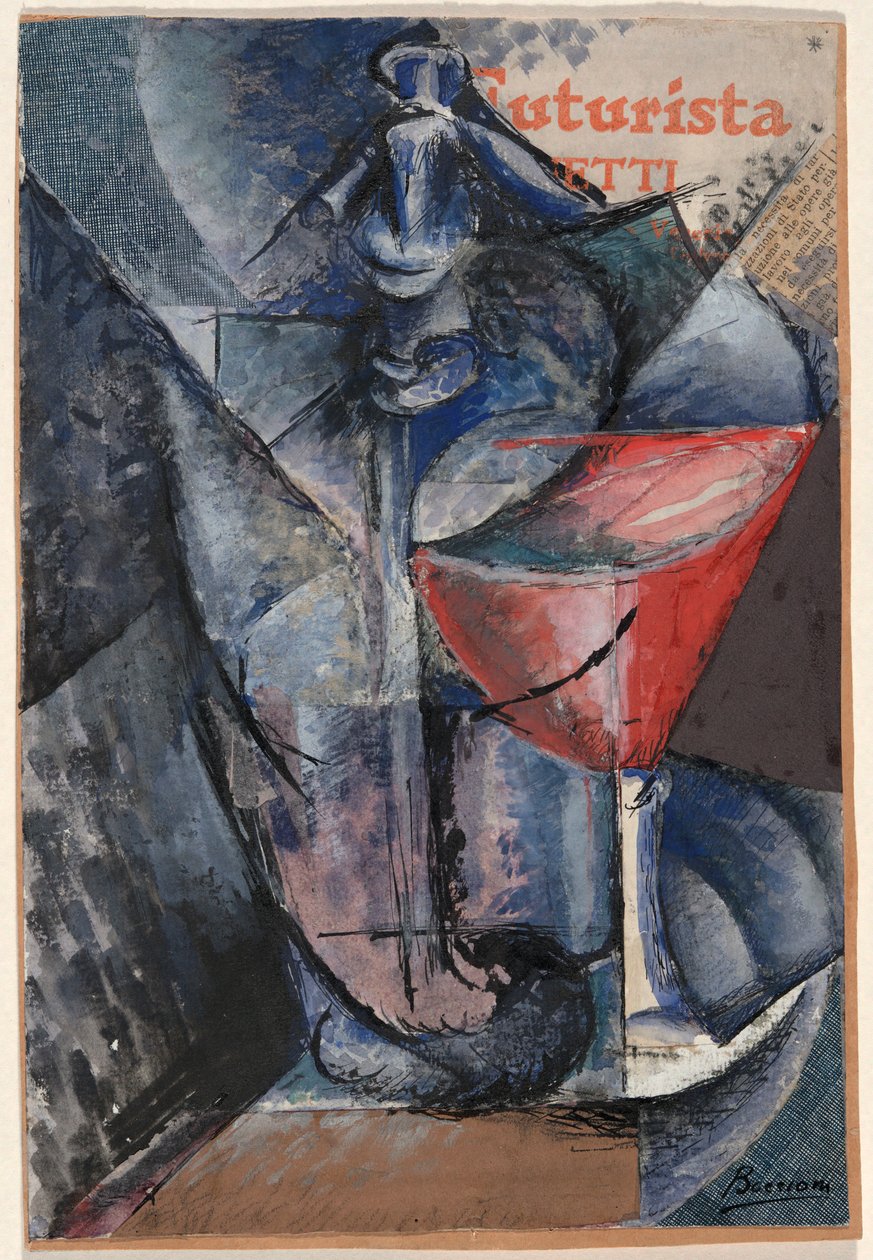 Natura morta: Bicchiere e sifone da Umberto Boccioni