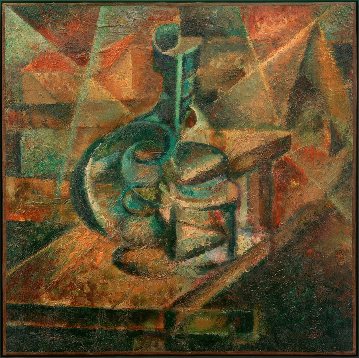 Natura morta con bottiglia da Umberto Boccioni