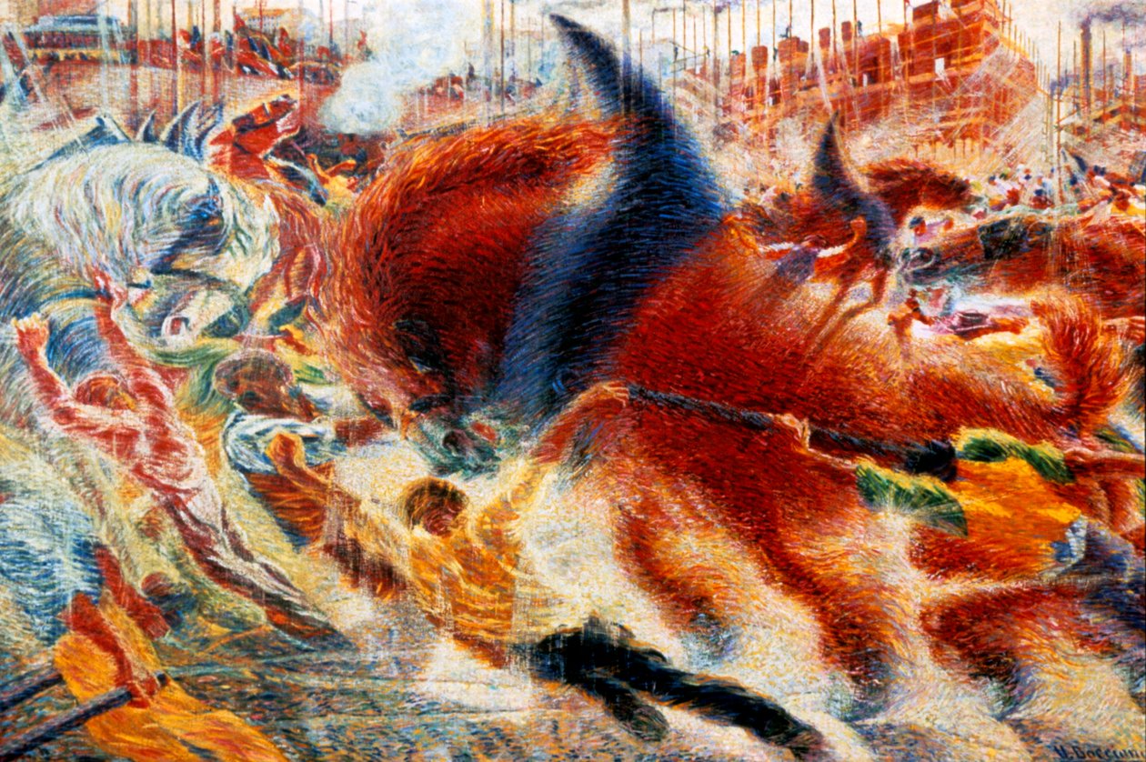 La città che sale, 1911 da Umberto Boccioni