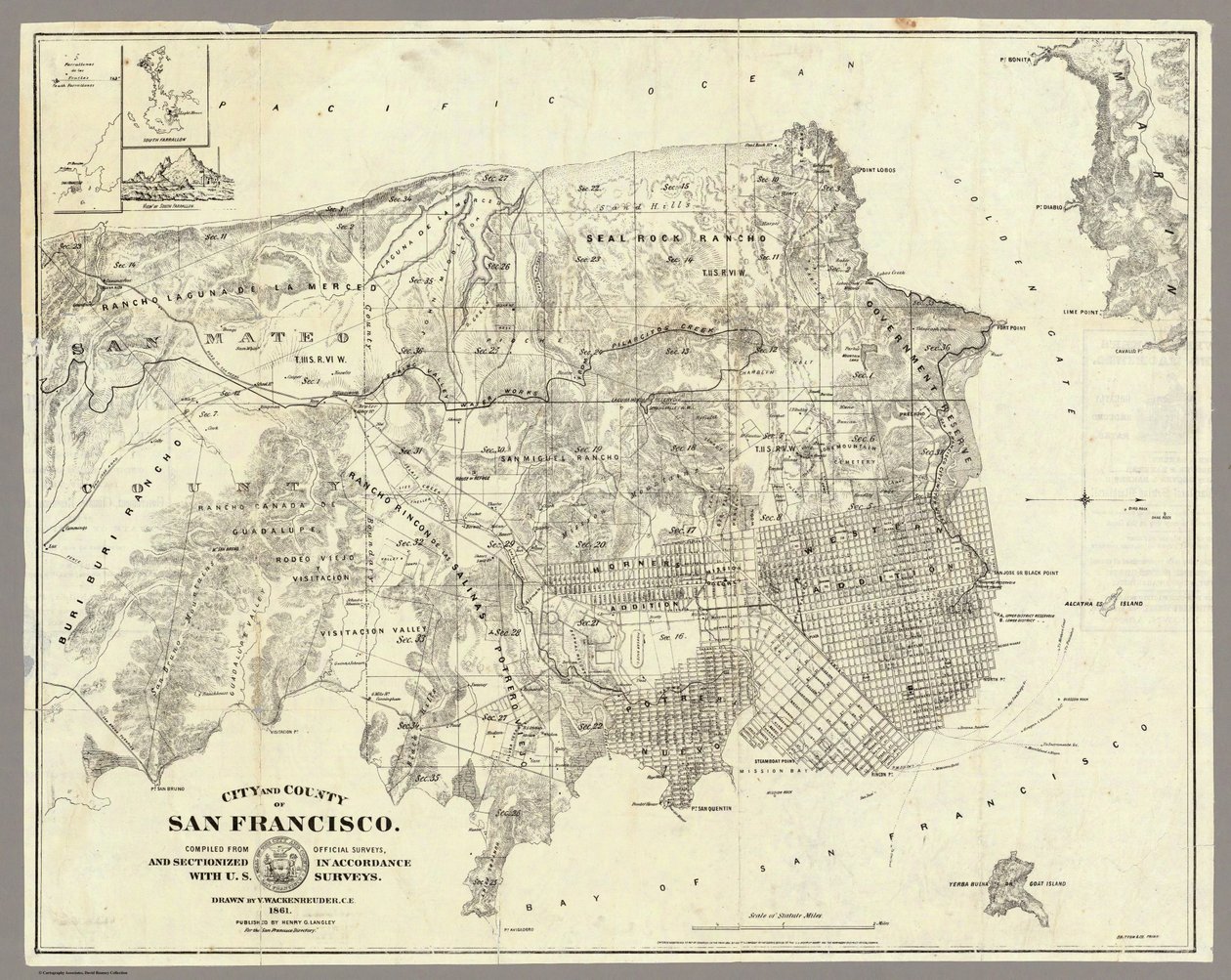 Città di San Francisco - 1861 da Unbekannt Unbekannt