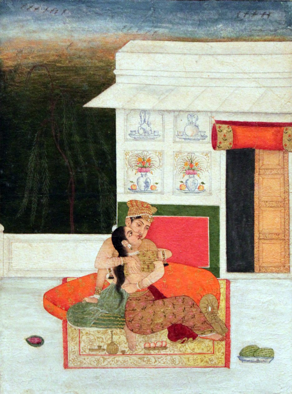 Amanti sulla veranda; India settentrionale da Unbekannt Unbekannt