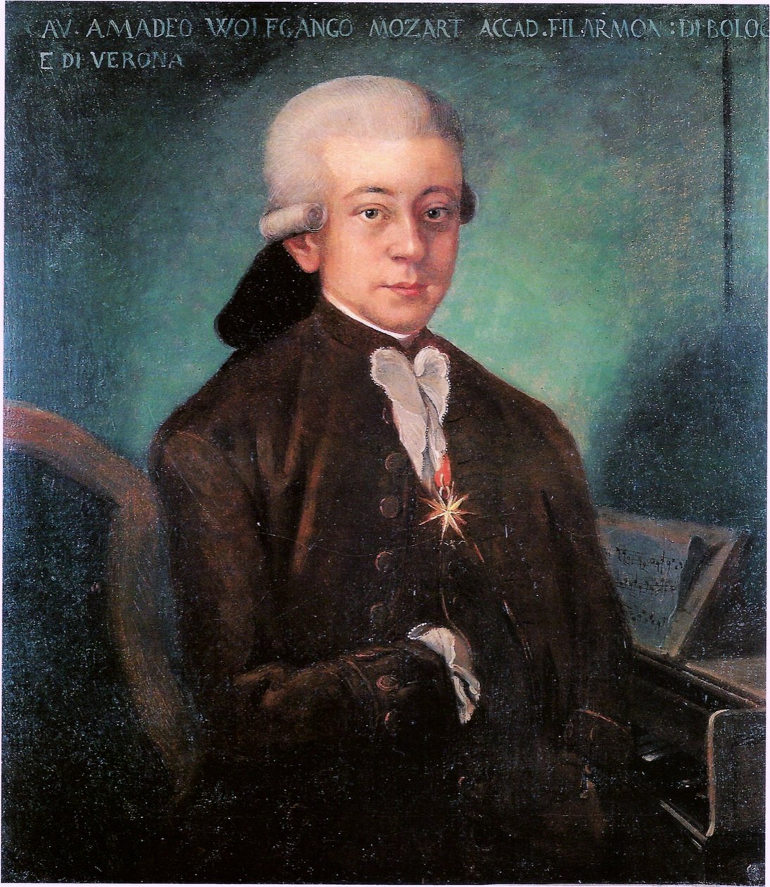 Ritratto di Mozart (1756-1791) da Unbekannt Unbekannt