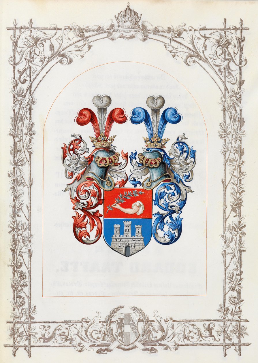 Stemma dal diploma di cavaliere per Dr. Alois Ritter von Visini da Unbekannt Unbekannt