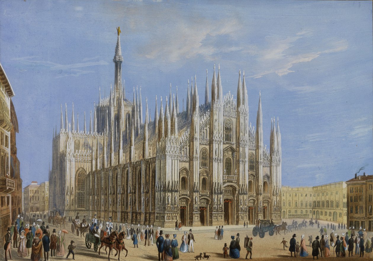 Veduta del Duomo di Milano da Unbekannt Unbekannt