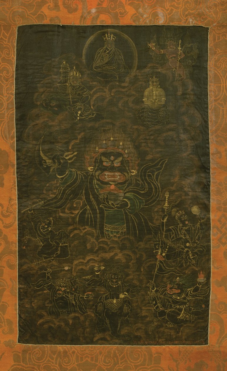 Mahakala con mantello nero o Bernag Chen da Unbekannt Unbekannt