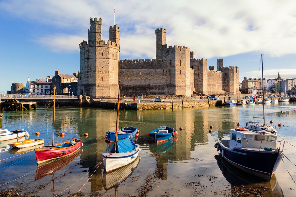 Caernarfon, Galles, Regno Unito. Il castello. da Unbekannt Unbekannt