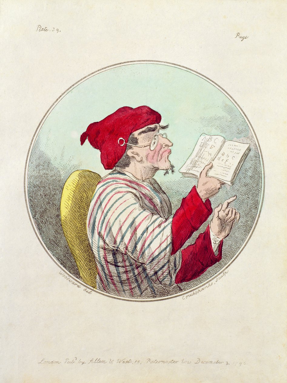 Cartone animato di uno studioso di Cruikshank da Unbekannt Unbekannt