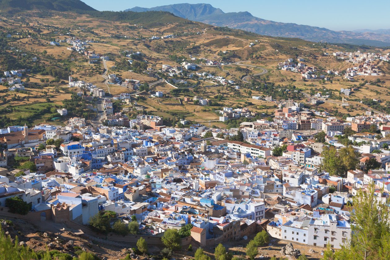 Chefchaouen, Marocco. Vista generale della città. da Unbekannt Unbekannt