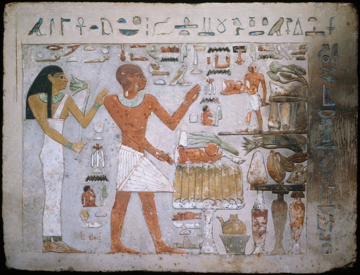 Frammento di parete dalla tomba di Amenemhet e sua moglie Hemet da Unbekannt Unbekannt