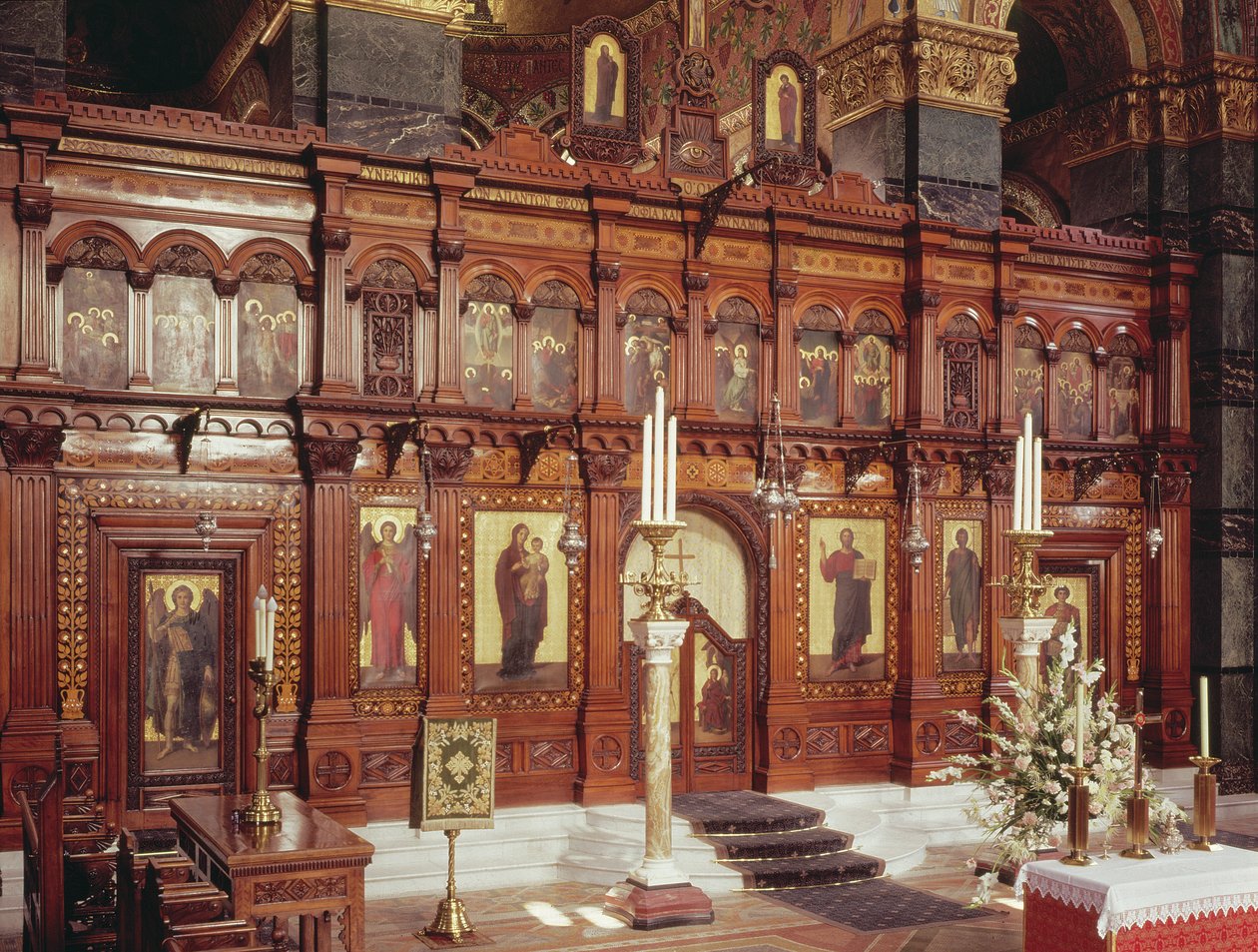 Vista interna, Cattedrale della Divina Sapienza, Moscow Road, Londra da Unbekannt Unbekannt
