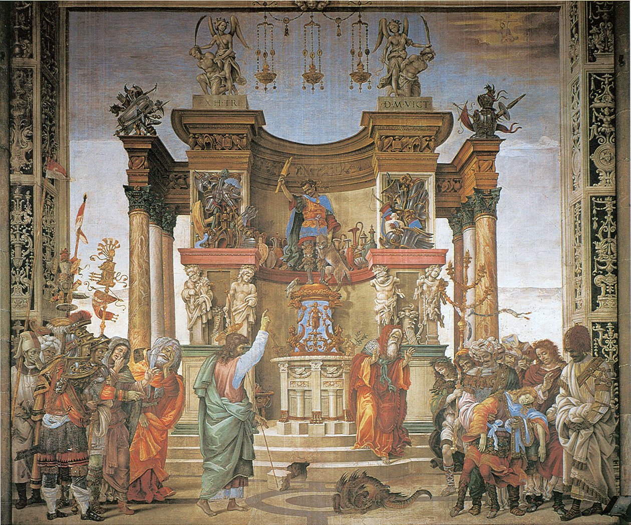 San Filippo che scaccia il drago dal tempio di Hieropolis da Unbekannt Unbekannt