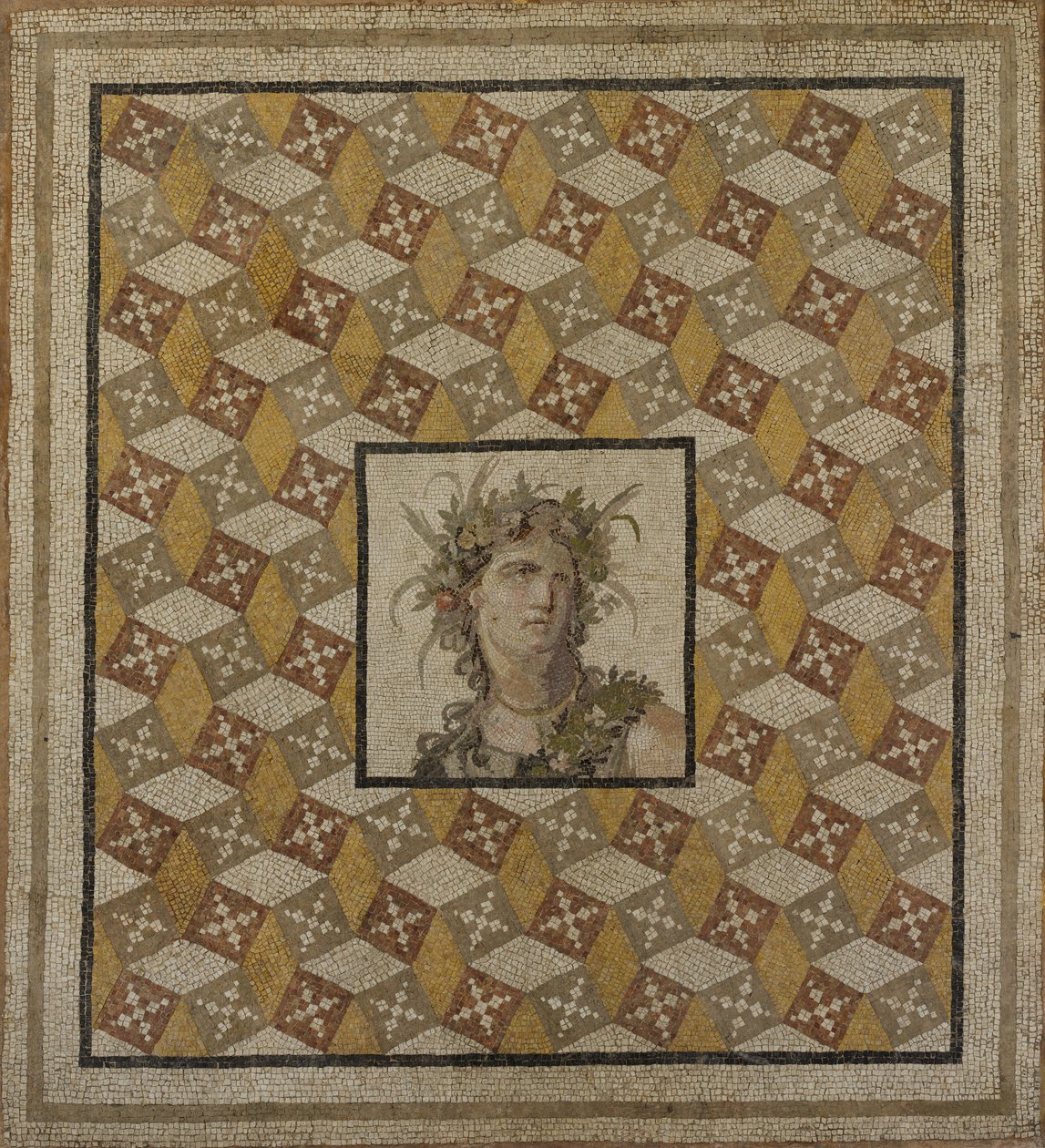 Pannello del pavimento a mosaico da Unbekannt Unbekannt