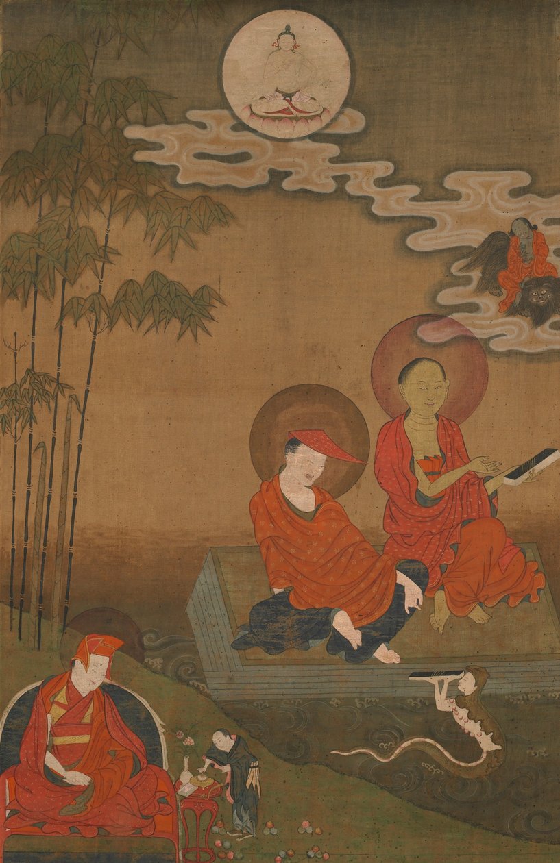 Nagarjuna e Aryadeva come due grandi studiosi buddisti indiani da Unbekannt Unbekannt