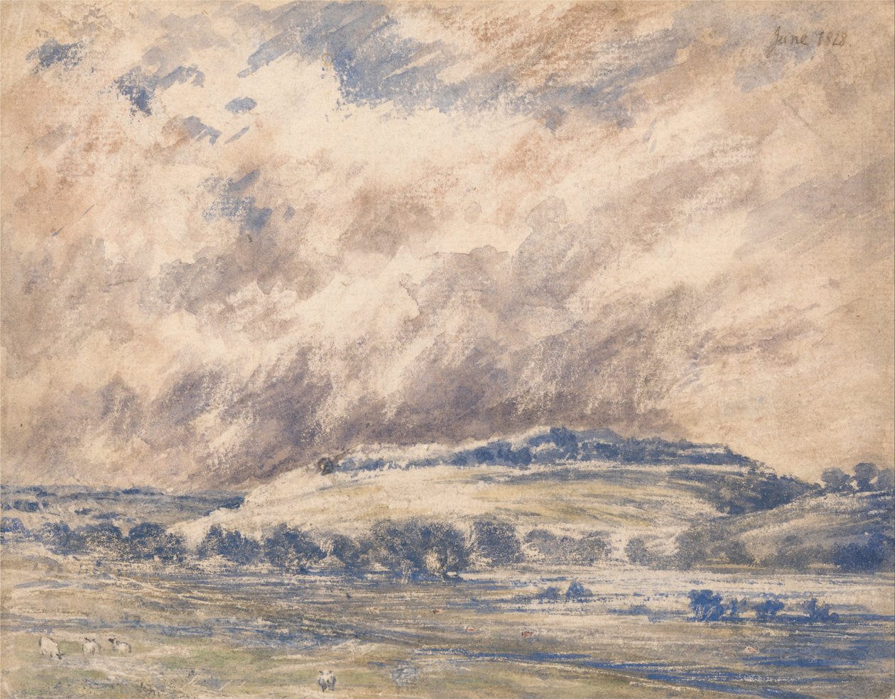 Old Sarum in una tempesta da Unbekannt Unbekannt
