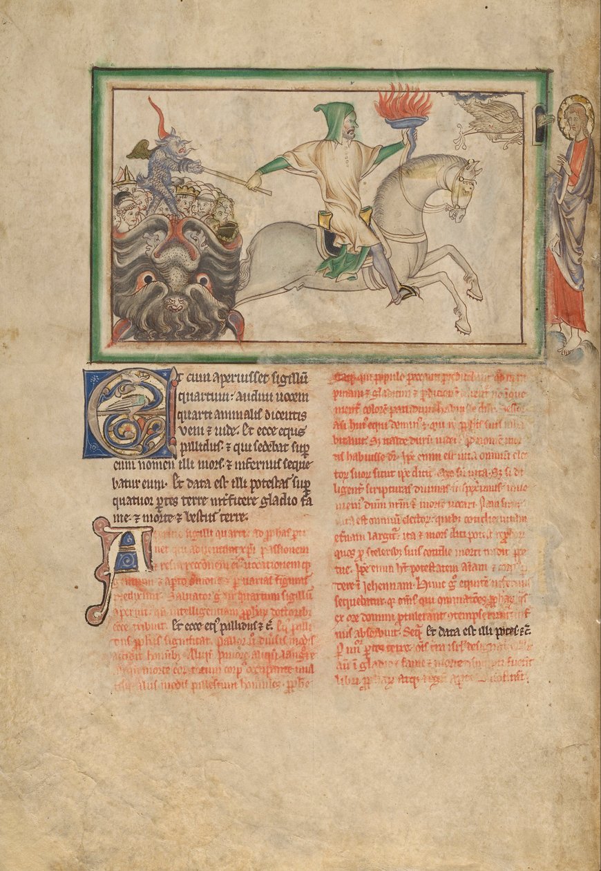 Apertura del quarto sigillo; Il quarto cavaliere da Unbekannt Unbekannt