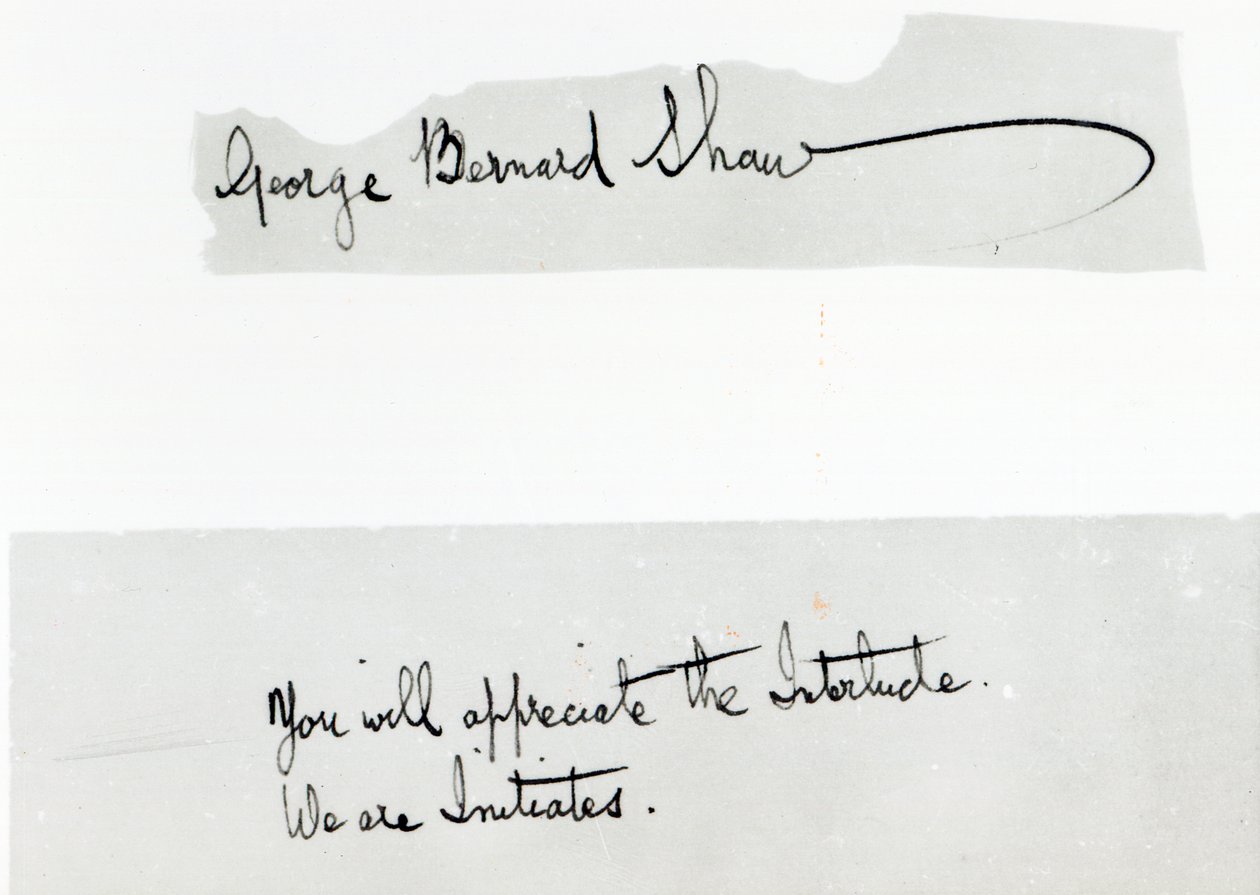 Firma di George Bernard Shaw da Unbekannt Unbekannt