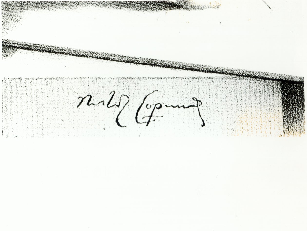 Firma di Niccolò Copernico (1473-1543) da Unbekannt Unbekannt