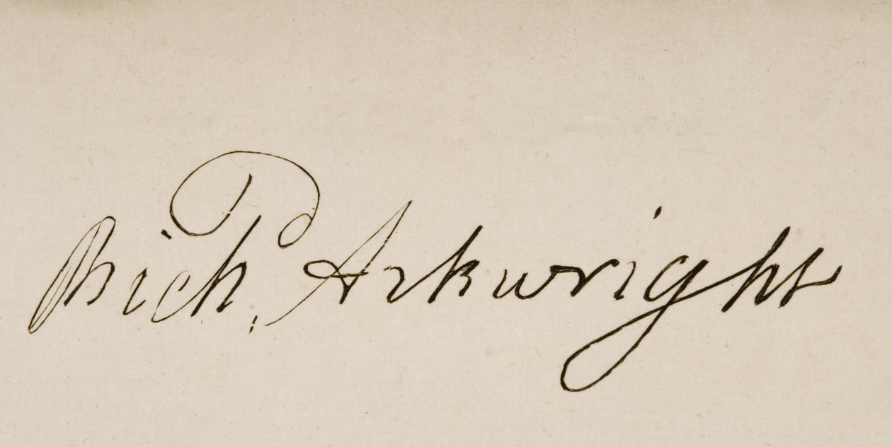 Firma di Sir Richard Arkwright (1732-93) da Unbekannt Unbekannt