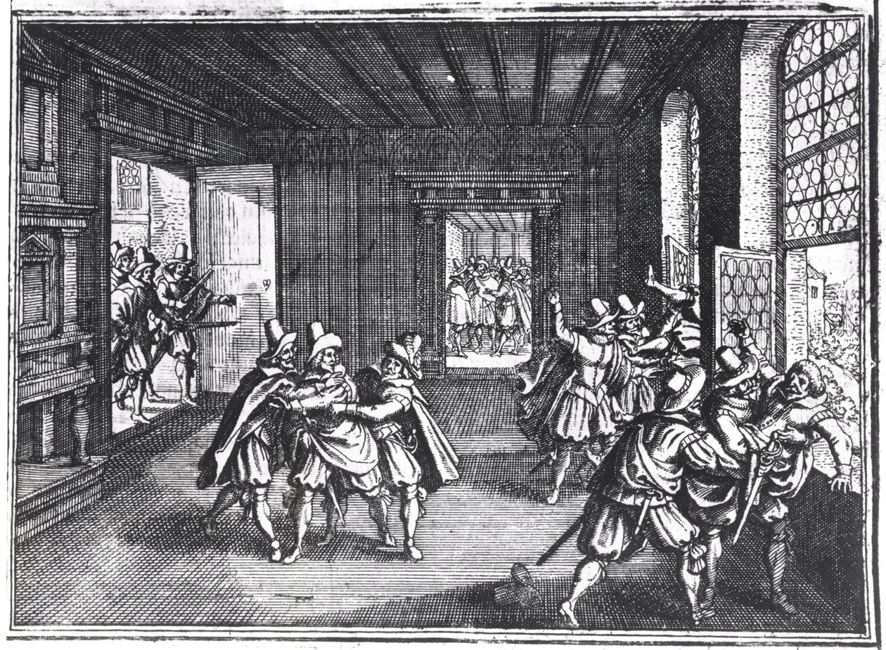 La defenestrazione di Praga nel 1618 da Unbekannt Unbekannt