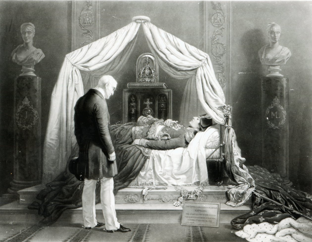 Il modello di cera del Duca di Wellington che osserva Napoleone, c.1840 da Unbekannt Unbekannt
