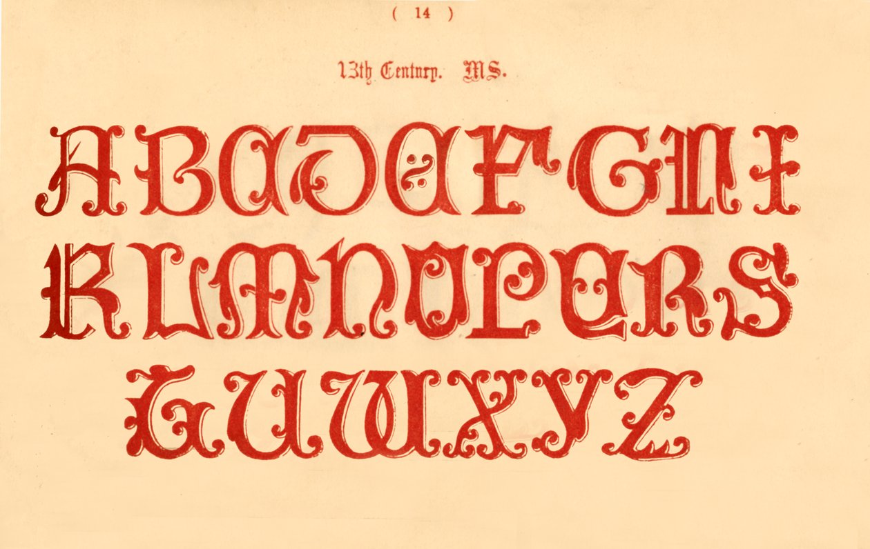 13° secolo. MS., 1862 da Unbekannt