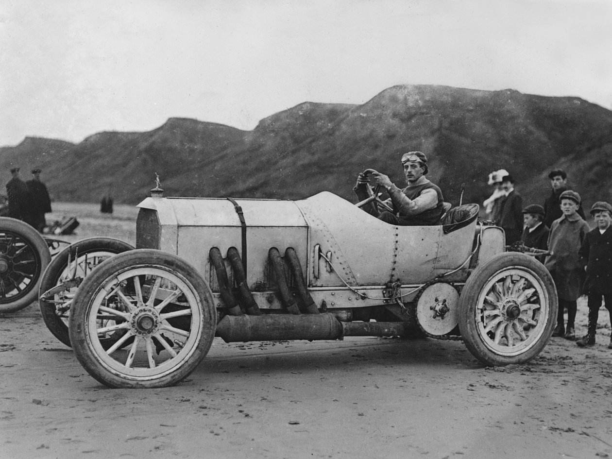 1908 Mercedes, A.W. Tate a Saltburn da Unbekannt