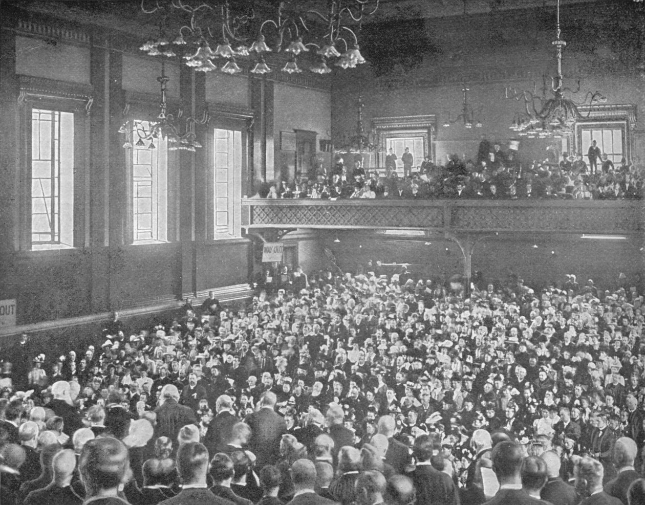 Un incontro di maggio, Exeter Hall, Londra, c. 1903 da Unbekannt