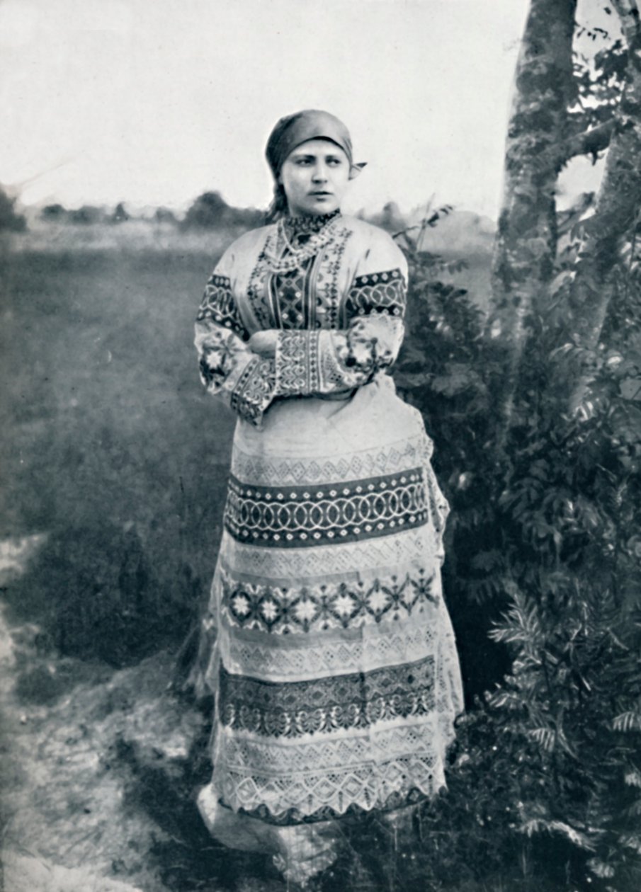 Un contadino russo in costume, 1912 da Unbekannt