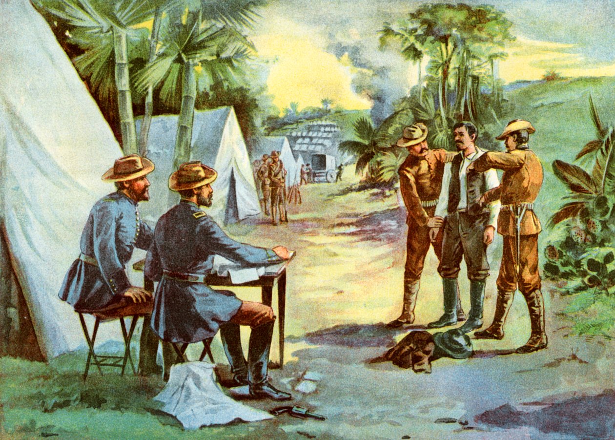 Una spia spagnola nel campo, Guerra ispano-americana, 1898 da Unbekannt