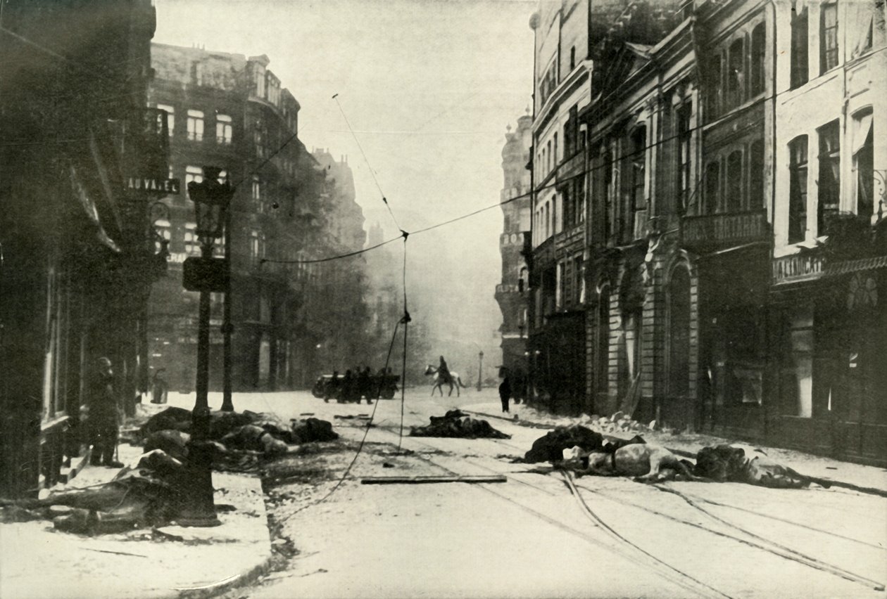 Una strada a Lille, 1919 da Unbekannt