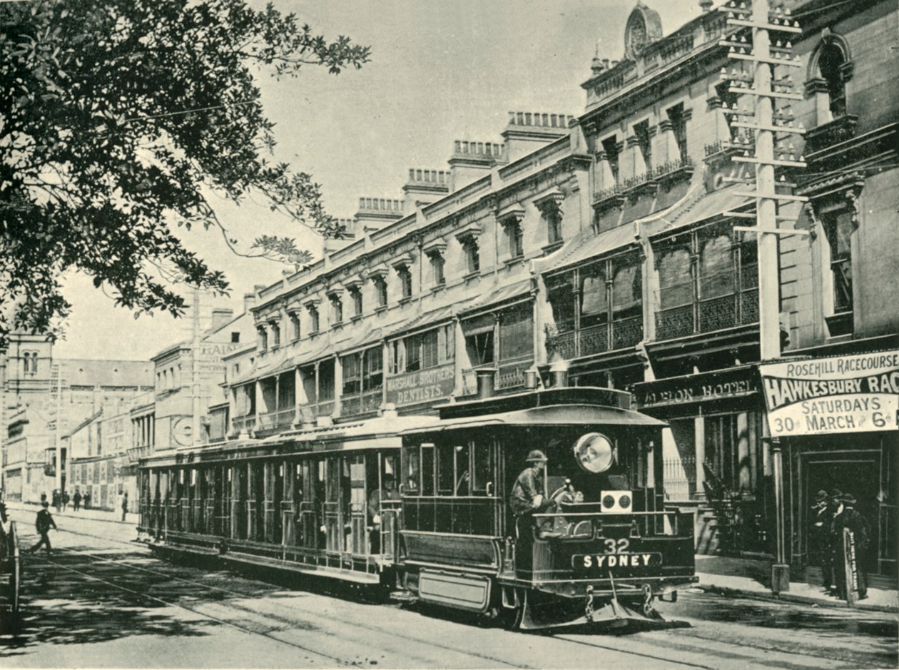 Un tram a vapore di Sydney, 1901 da Unbekannt