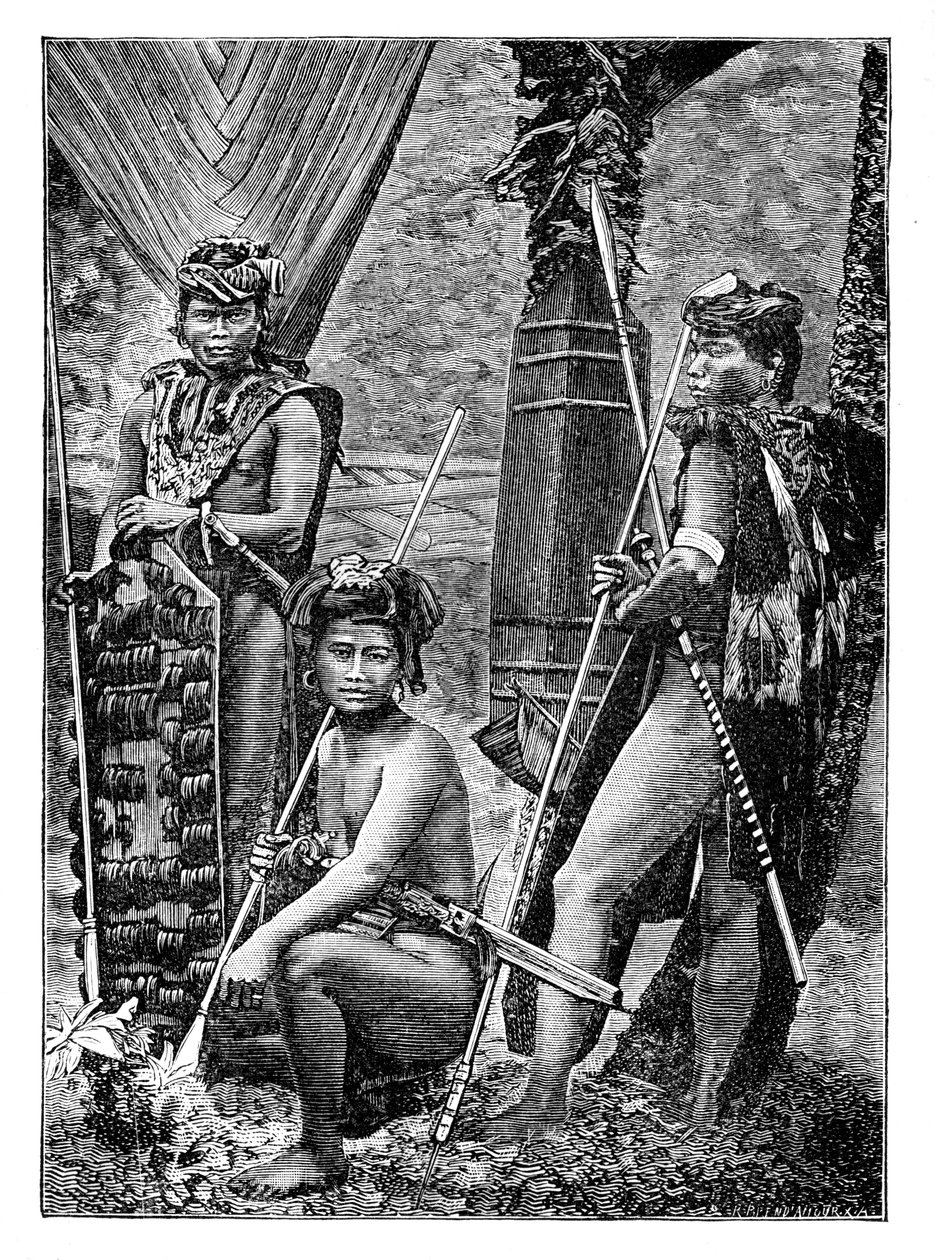 Un gruppo di Dayak, c1900 da Unbekannt