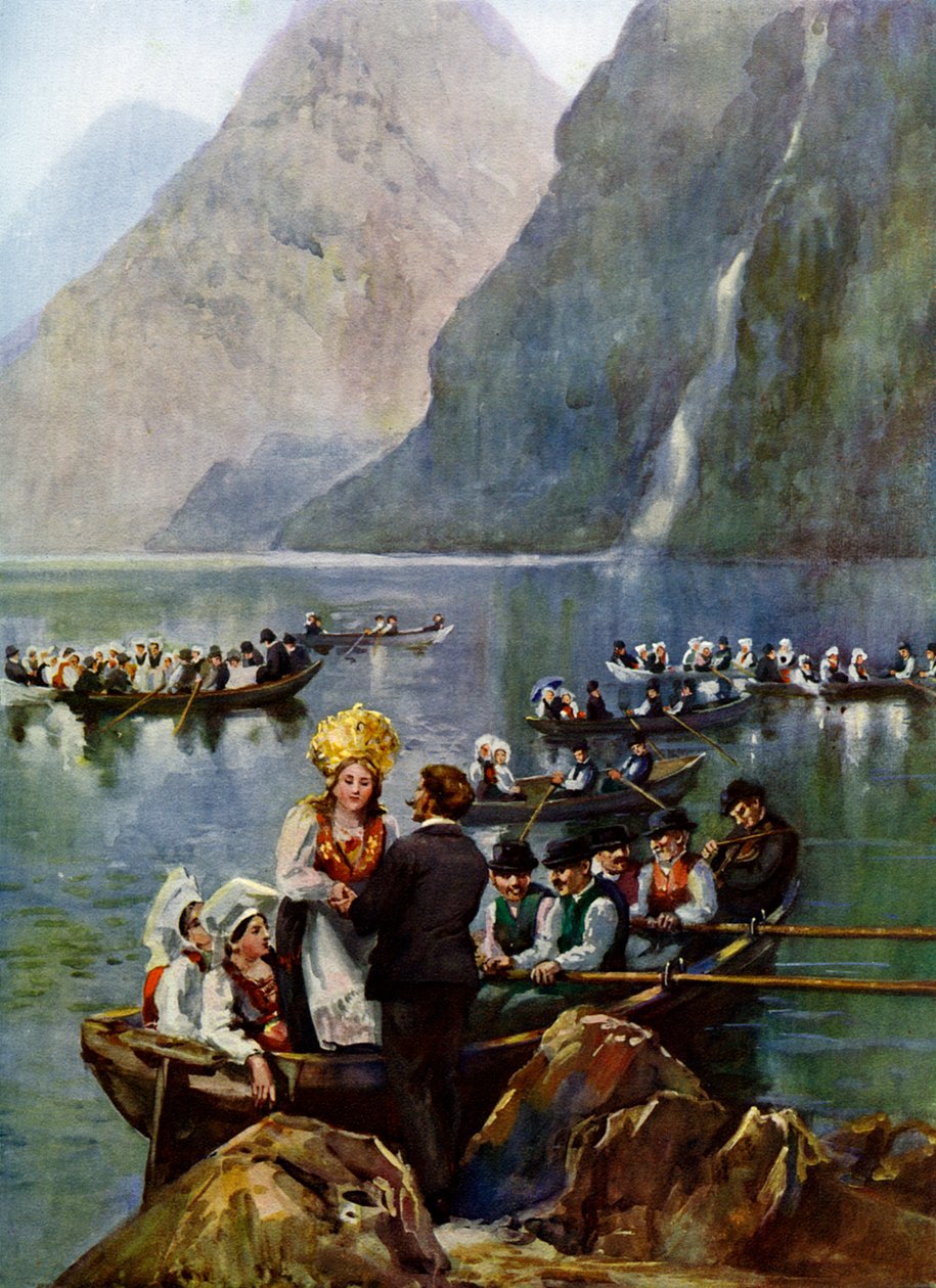 Processione nuziale su barche, Norvegia da Unbekannt