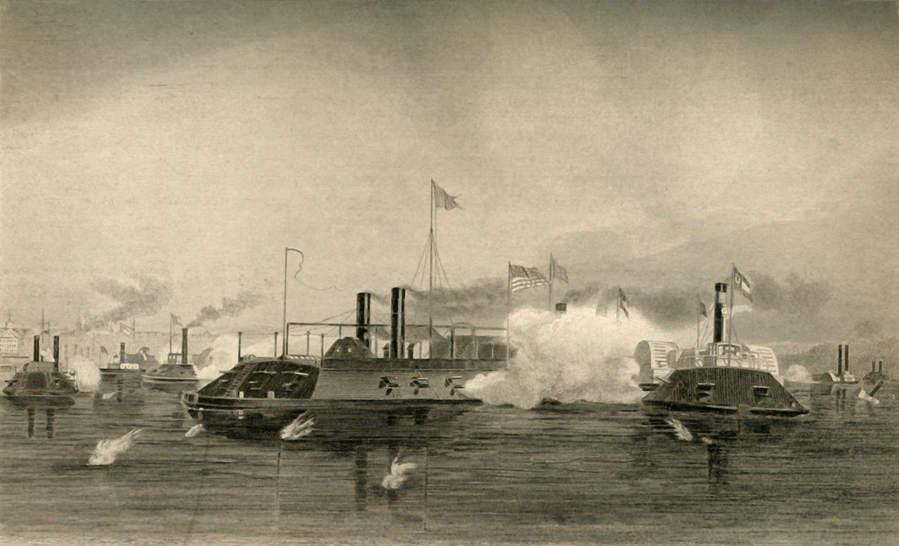 Azione delle cannoniere a Memphis, 1878 da Unbekannt