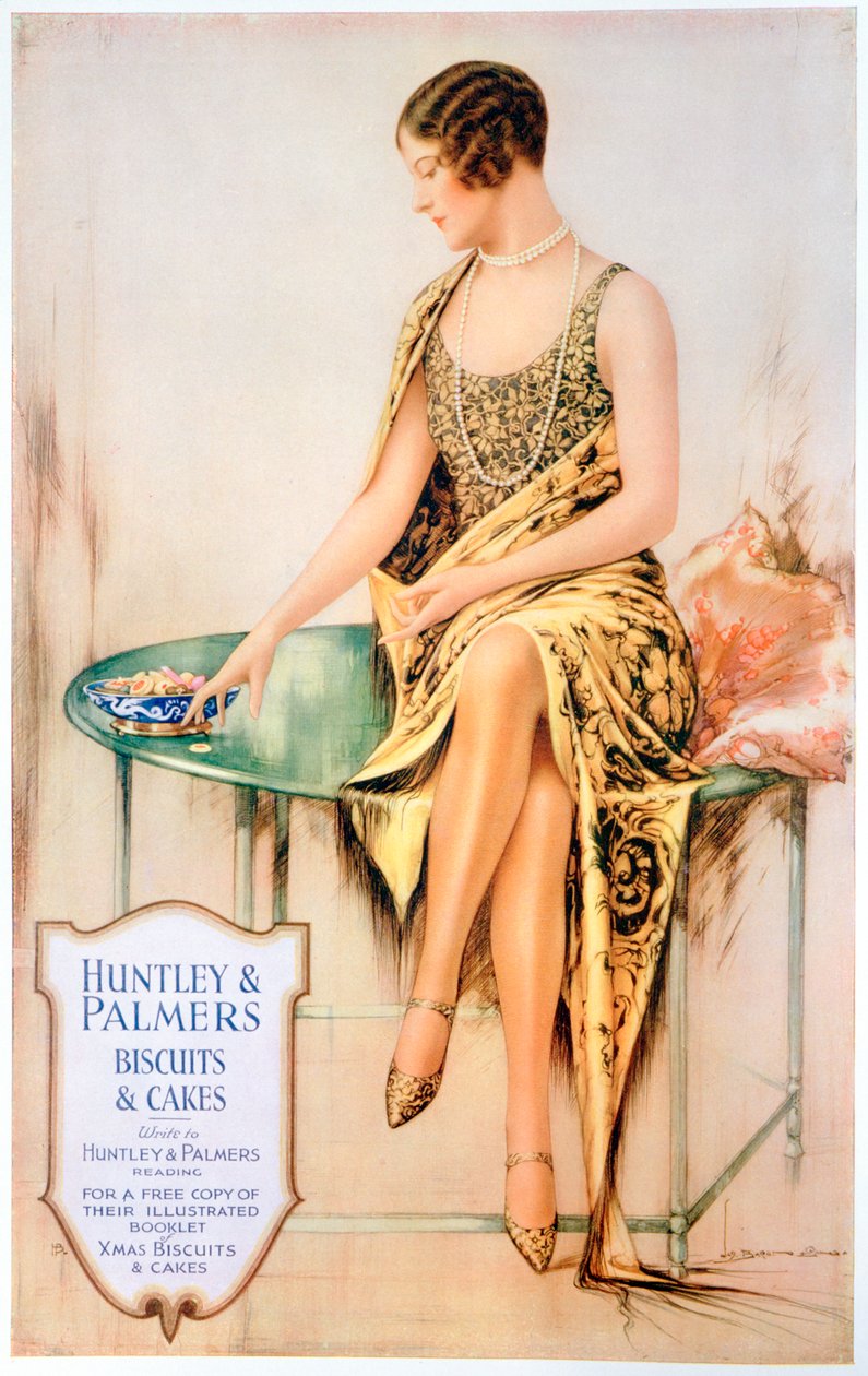 Pubblicità per biscotti Huntley e Palmers, 1929 da Unbekannt
