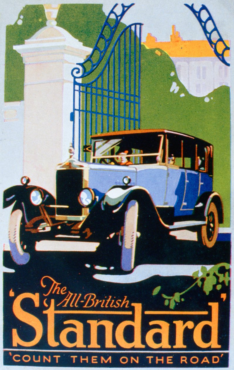 Pubblicità per automobili Standard, anni 1920 da Unbekannt