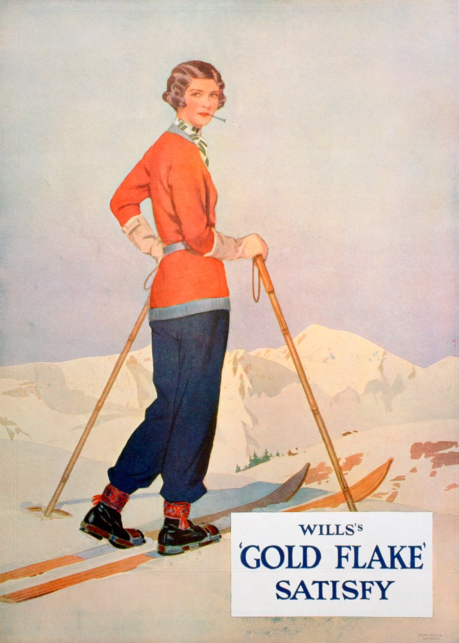 Pubblicità per sigarette Wills Gold Flake, 1930 da Unbekannt