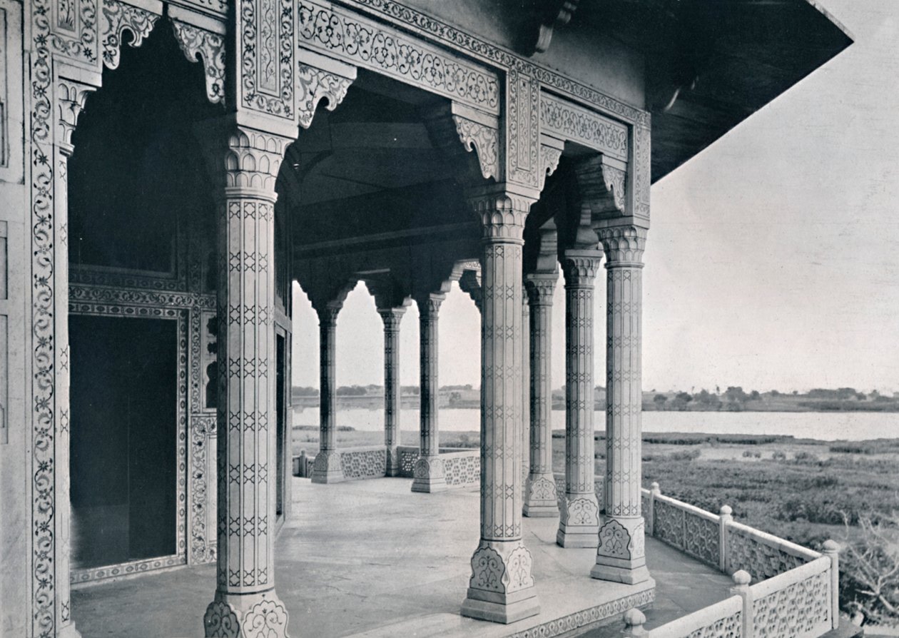Agra. Balcone della Torre del Gelsomino da Unbekannt