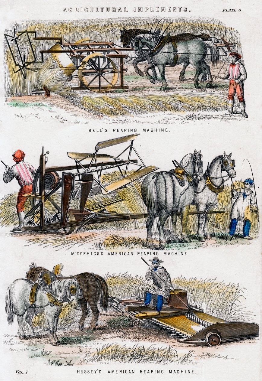Attrezzi agricoli, XIX secolo da Unbekannt