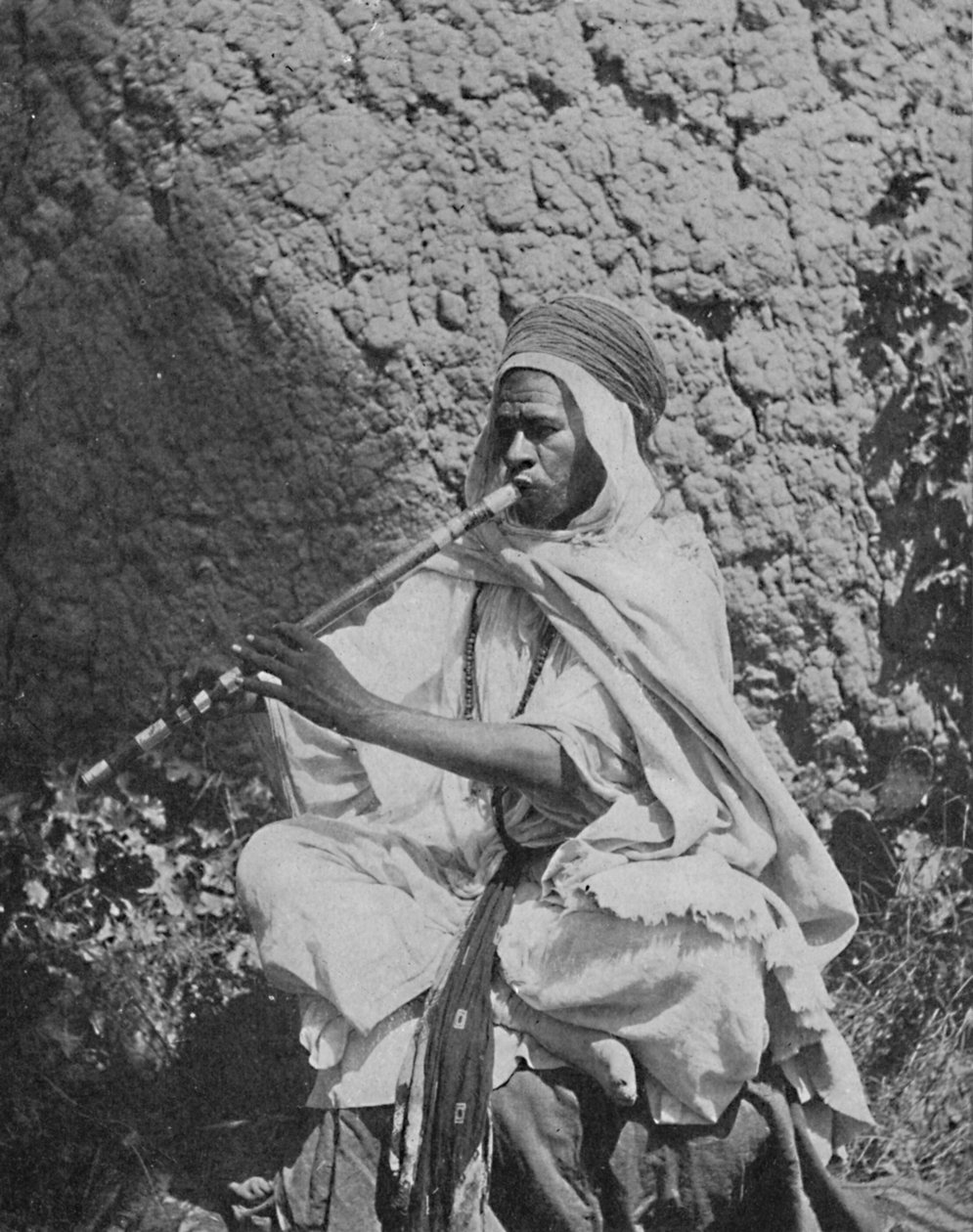 Suonatore di flauto nativo algerino, 1912 da Unbekannt